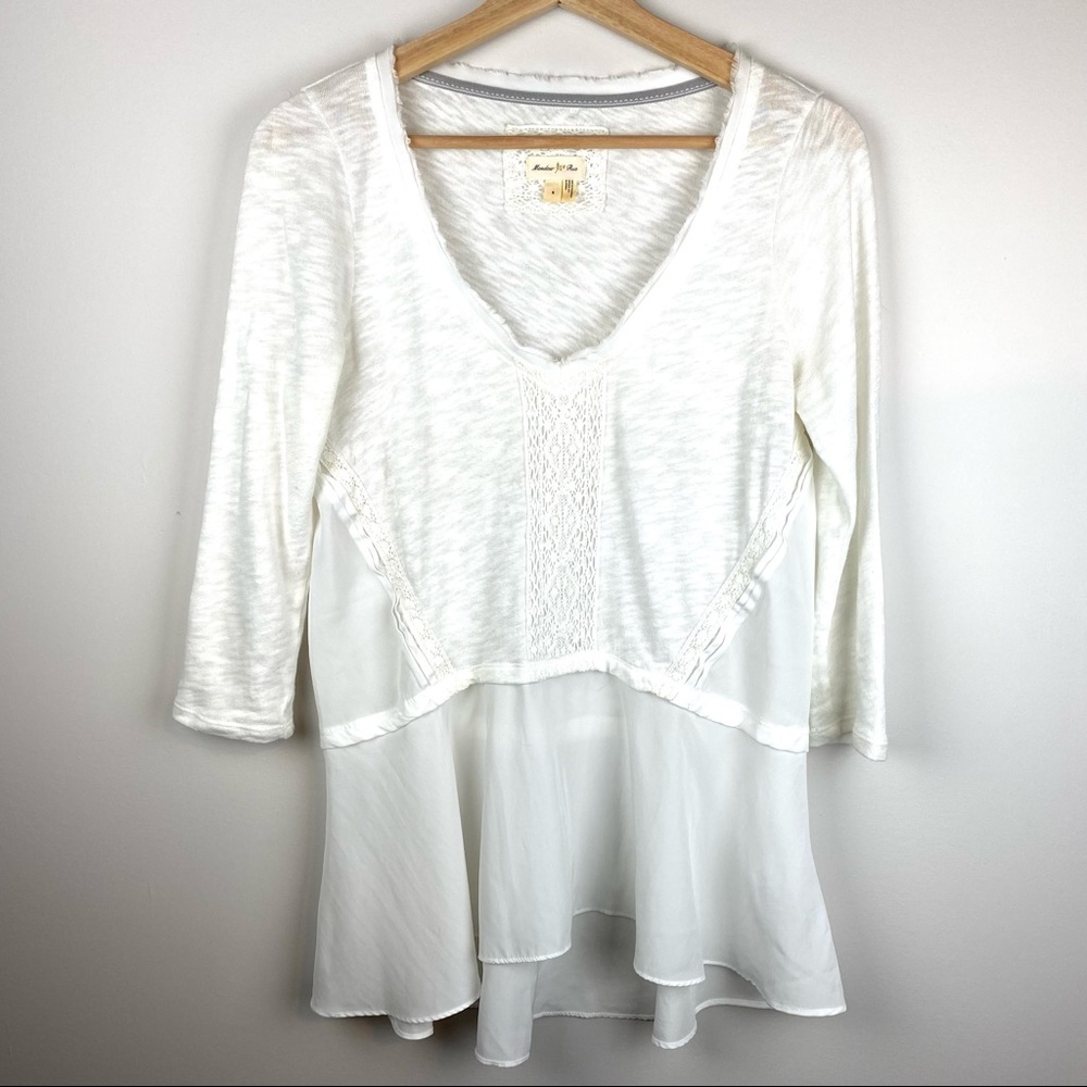 Anthropologie Meadow Rue Melia Peplum Top